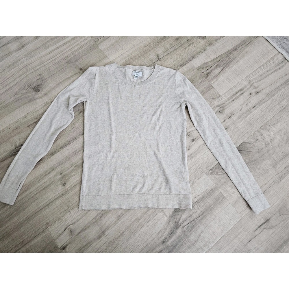 J. Crew Women's Crewneck Sweater in Light Beige
